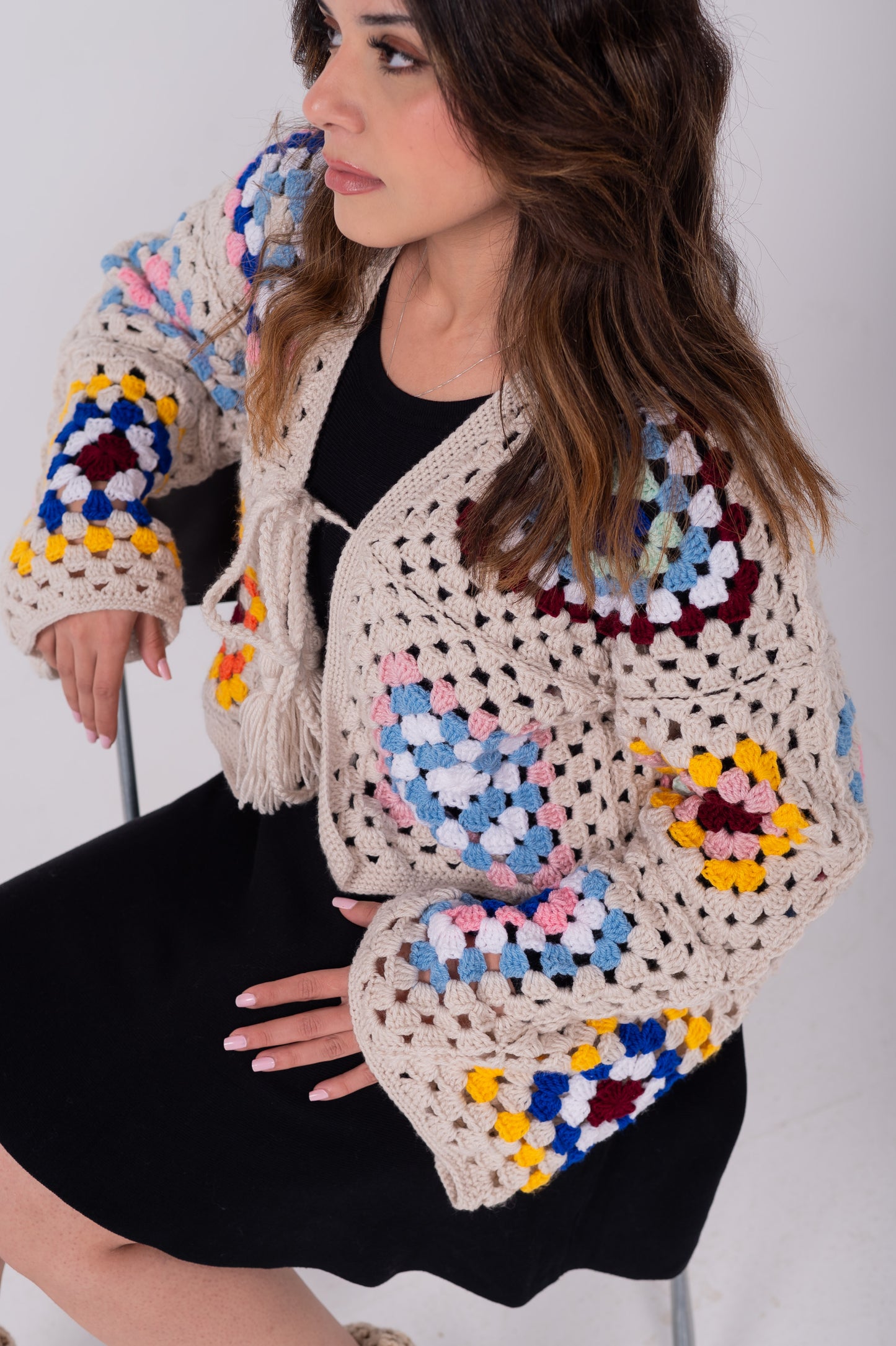 Multi-color long-sleeve jacket