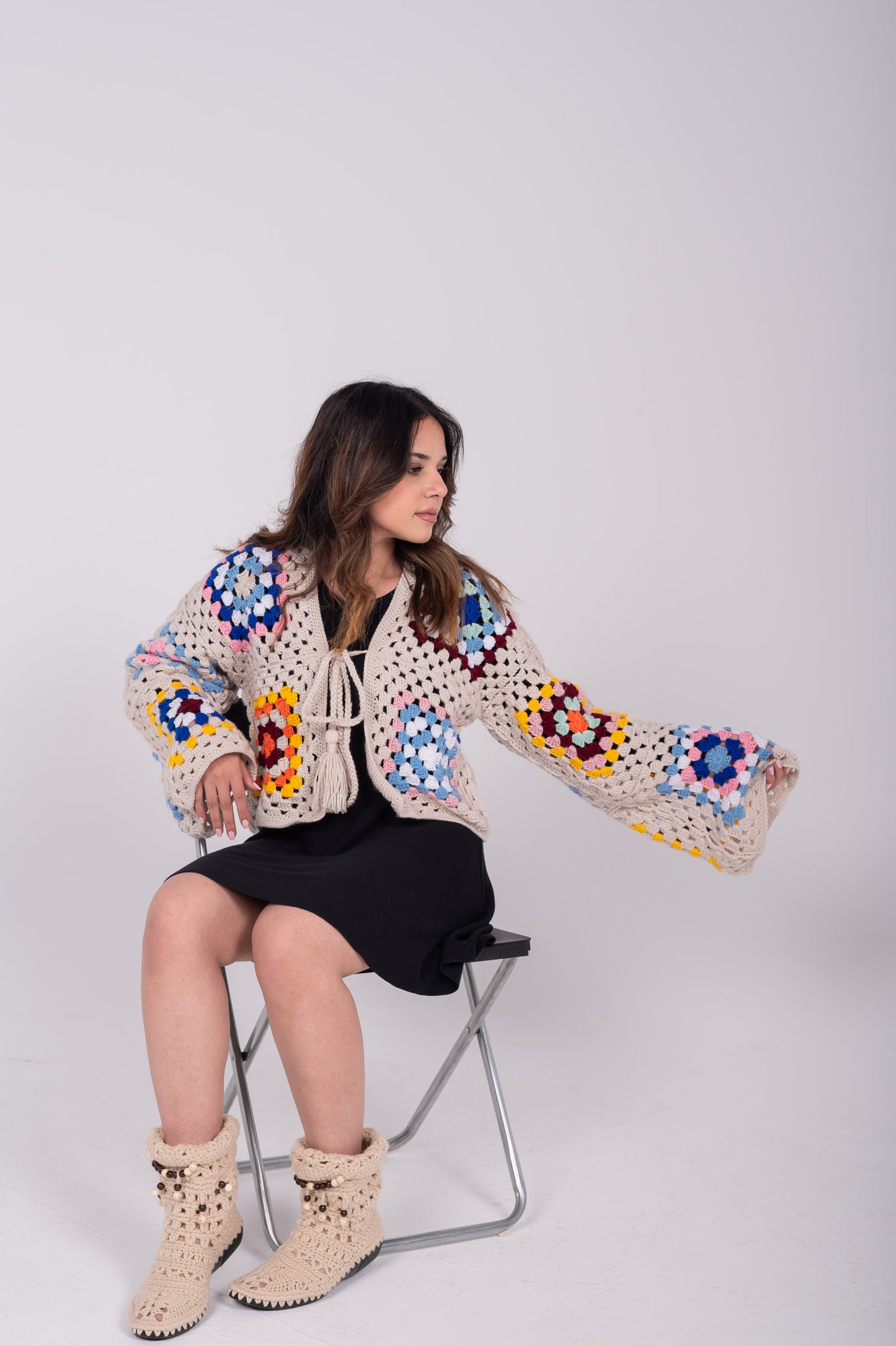 Multi-color long-sleeve jacket